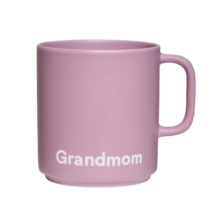 Design Letters - VIP Favourite Porzellan Becher mit Henkel, Grandmom / lavender