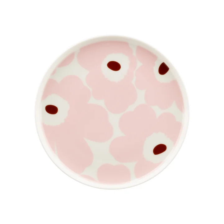 Marimekko - Oiva Unikko Teller Ø 20 cm, rosa / weiss 