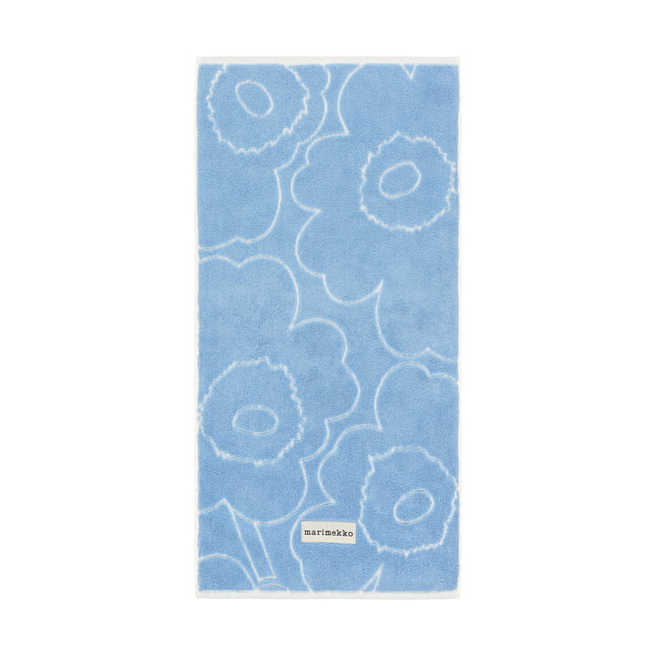 Marimekko - Piirto Unikko Handtuch, 50 x 100 cm, blau / weiss 