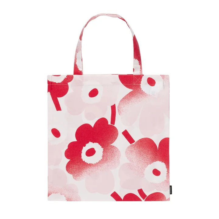 Marimekko - Pieni Unikko Einkaufstasche, pink / rot 