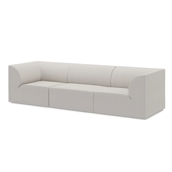 OUT Objekte unserer Tage - Weber 02 3-Sitzer Sofa, creme (Lyon 121 by OUT)