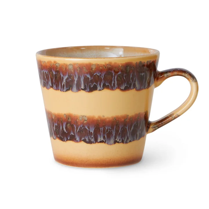 HKliving - 70's Cappuccino Tasse 330 ml, cliffs