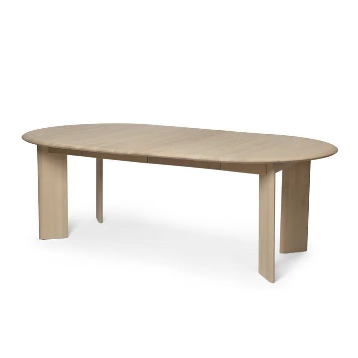 Ferm Living - Bevel Ausziehtisch, Buche weiss geölt