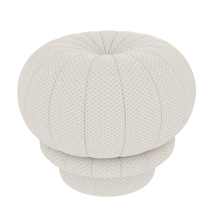 Hartô - Claudie Pouf, Ø 55 x H 46 cm, pearl