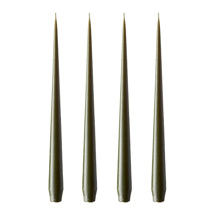 ester & erik - Peitschenkerze, 32 cm, No. 63, deep forest / matt (4er-Set)