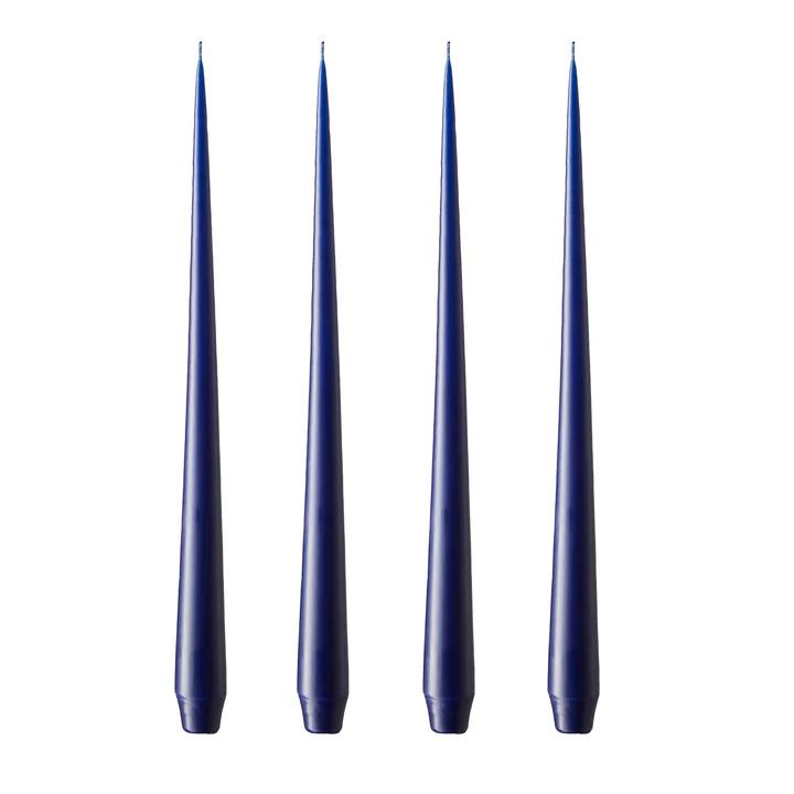 ester & erik - Peitschenkerze, 32 cm, No. 28, royal navy / matt (4er-Set)
