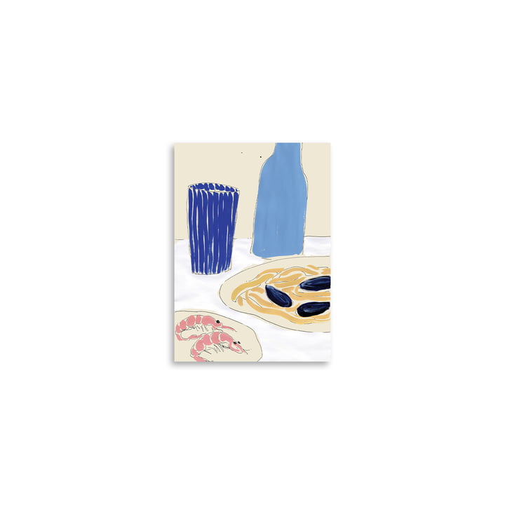Paper Collective - Positano Lunchtime Poster, 21 x 29,7 cm (A4)