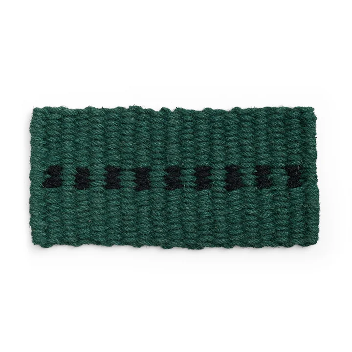 HAY - Coco Fussmatte, dot, dunkelgrün / schwarz