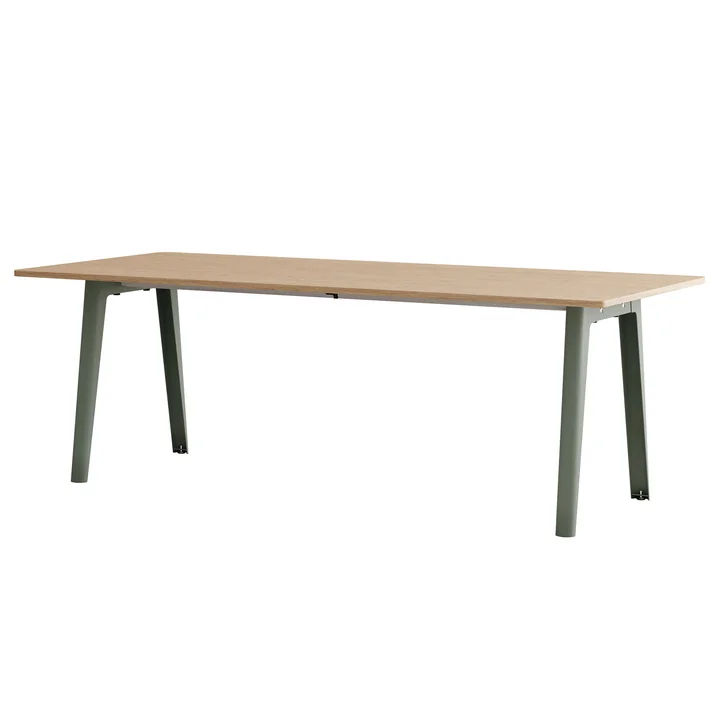 TipToe - NEW MODERN Esstisch 95 x 220 cm, Eiche / eucalyptus grey