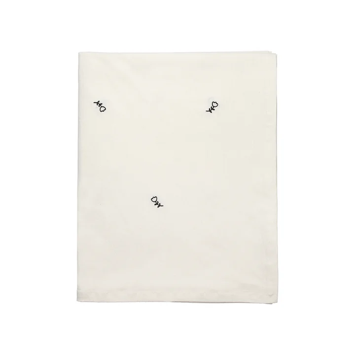 Broste Copenhagen - Mai Tischdecke 160 x 300 cm, schwarz / off-white