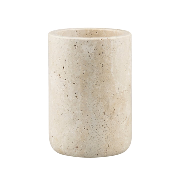 Mette Ditmer - Travertine Zahnputzbecher, leinen