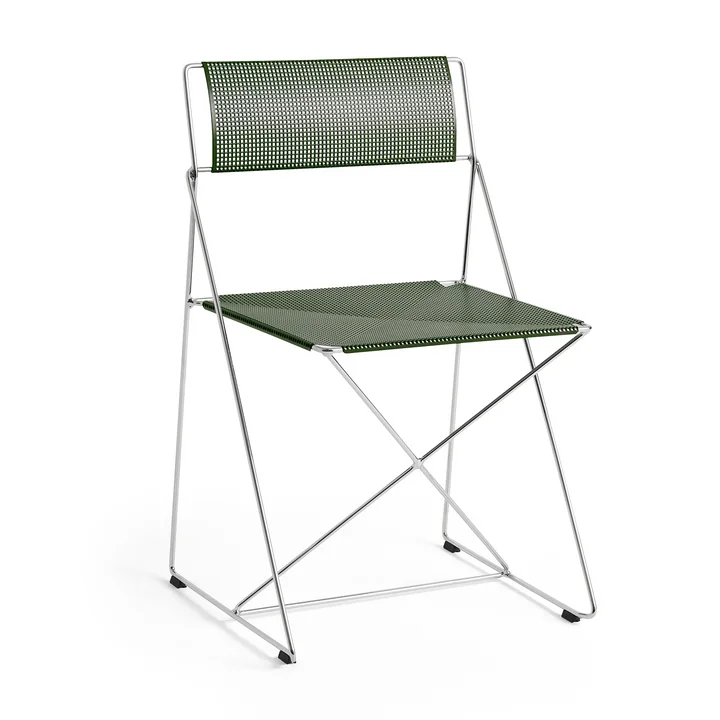 HAY - X-Line Stuhl, Indoor, verchromt / autumn green