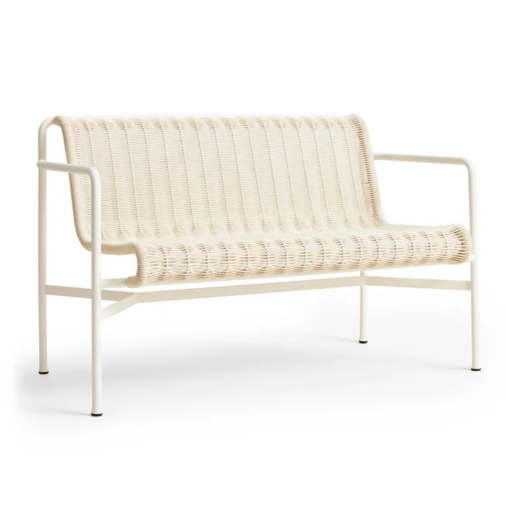 HAY - Palissade Cord Dining Bench, cremeweiss