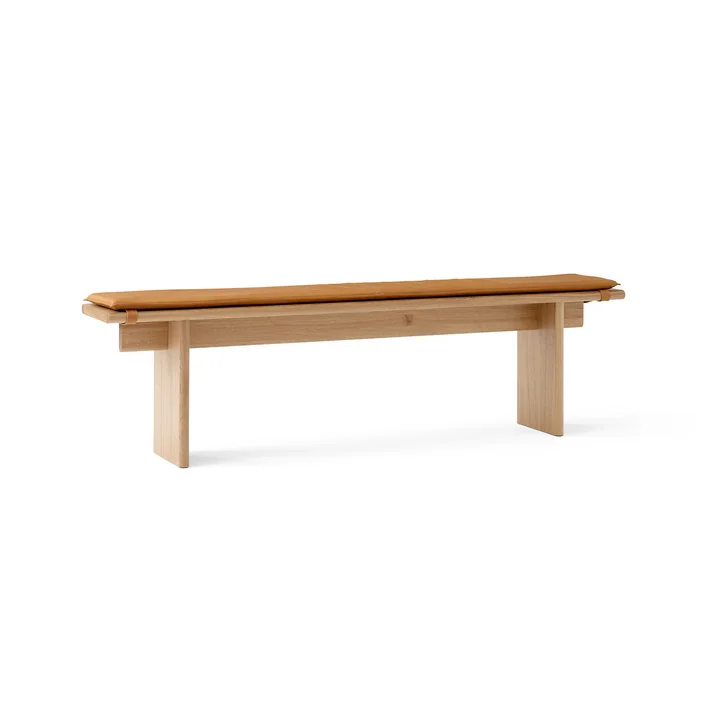 &Tradition - Ita OS5 Bank, 170 cm, Eiche mit Sitzkissen, cognac (Leder Noble)