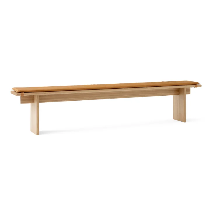 &Tradition - Ita OS6 Bank, 230 cm, Eiche mit Sitzkissen, cognac (Leder Noble)