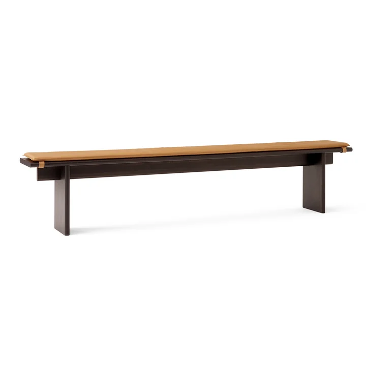 &Tradition - Ita OS6 Bank, 230 cm, Eiche dunkel gebeizt mit Sitzkissen, cognac (Leder Noble)