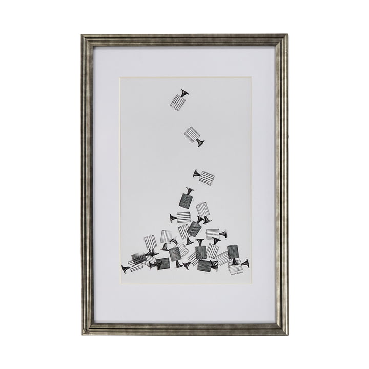 House Doctor - Amp Wandbild, 40 x 60 cm, schwarz / weiss