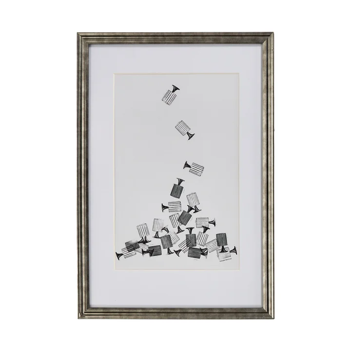 House Doctor - Amp Wandbild, 40 x 60 cm, schwarz / weiss