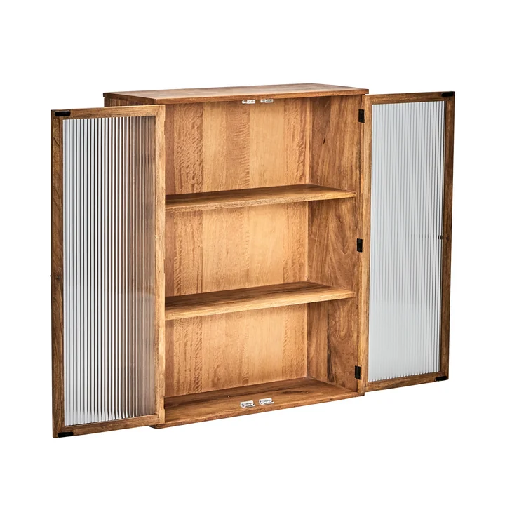 House Doctor - Balance Wandregal inkl. Glastüren, H 100 x 80 cm, antique brown