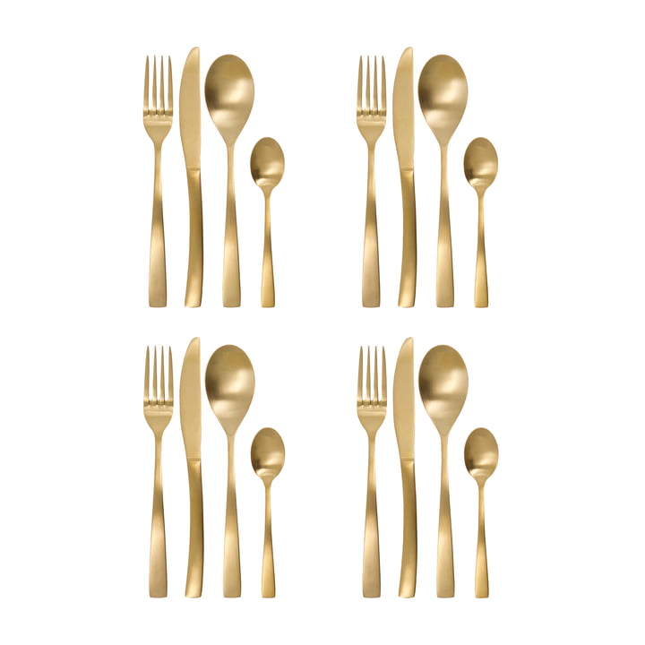 House Doctor - Golden Besteck-Set, gold-finish (16-tlg.)