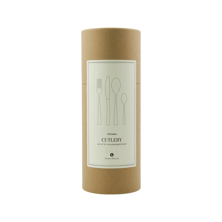House Doctor - Golden Besteck-Set, gold-finish (16-tlg.)