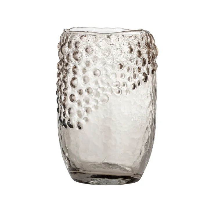 Bloomingville - Emalia Vase, Braun, Glas, 15 x 22,5 cm