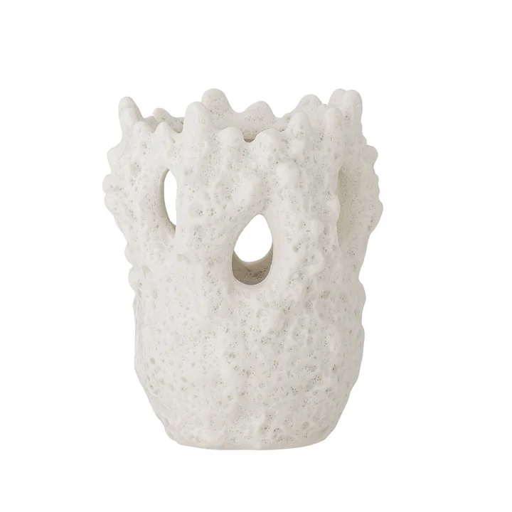 Bloomingville - Fianna Vase, H 12,5 cm, weiss