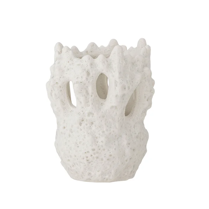 Bloomingville - Fianna Vase, H 12,5 cm, weiss