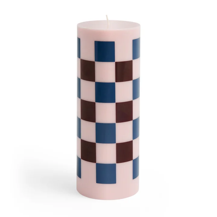 HAY - Column Kerze L, light pink / bordeaux / dark blue