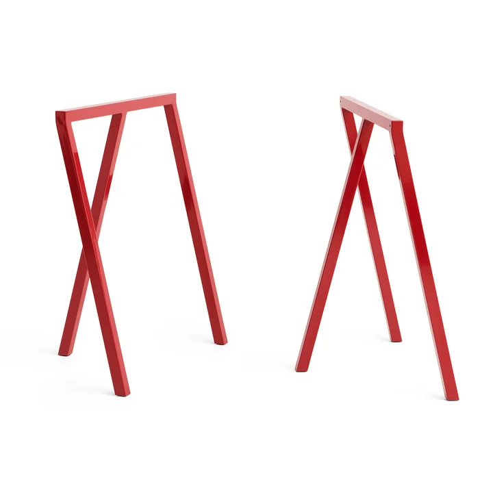 HAY - Loop Stand Frame Tischböcke, H 74 cm, maroon red (2 Stück)