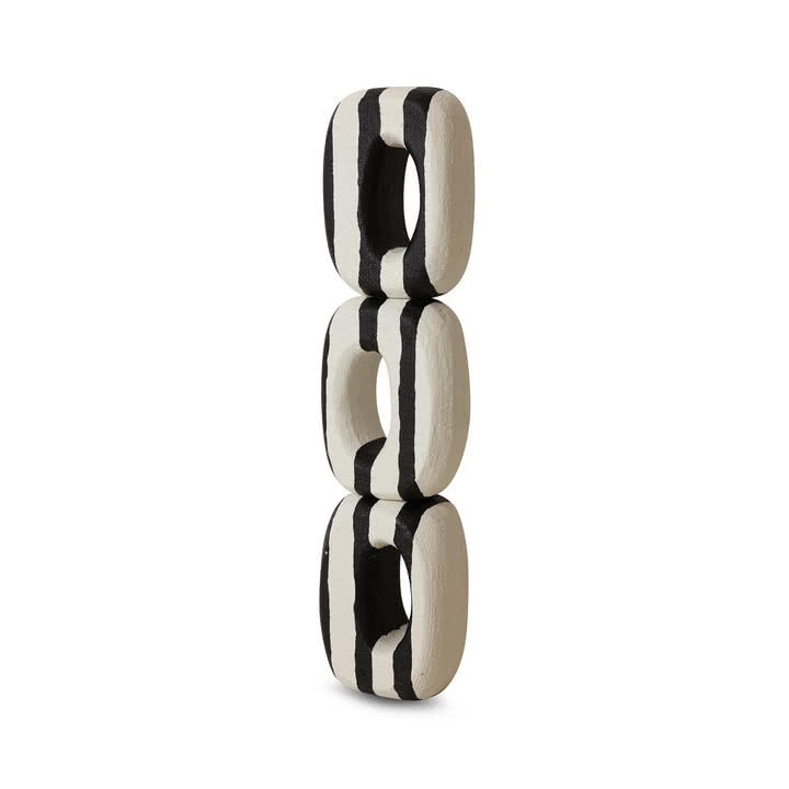 HKliving - Monochrome Art Skulptur, schwarz / weiss