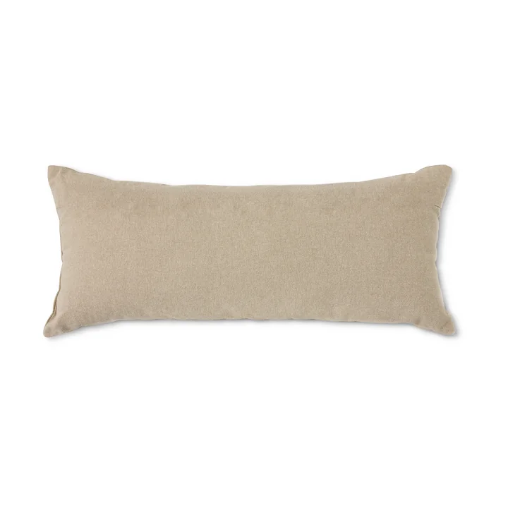 HKliving - Natural Patched Kissen, 70 x 30 cm, beige / braun