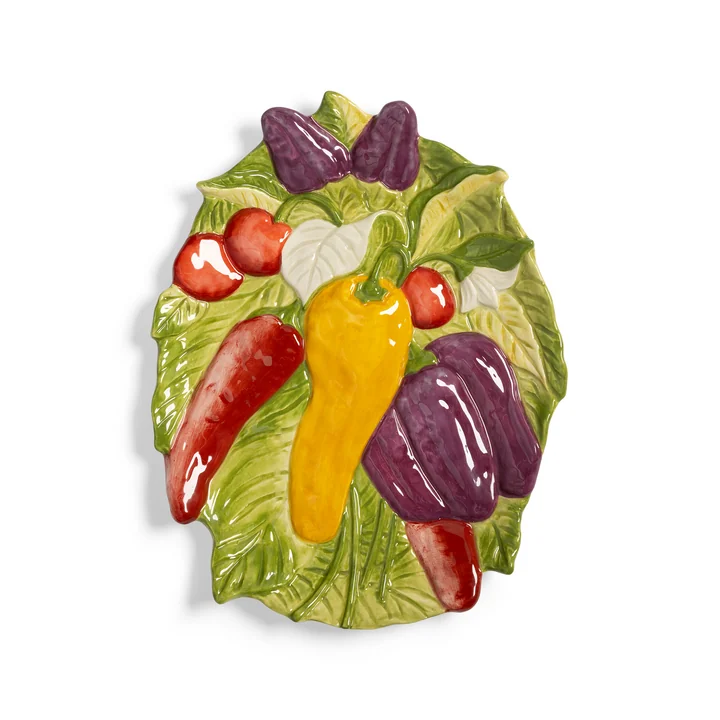 &klevering - Legume Servierplatte Pepper, 21,5 x 27,5 cm, mehrfarbig