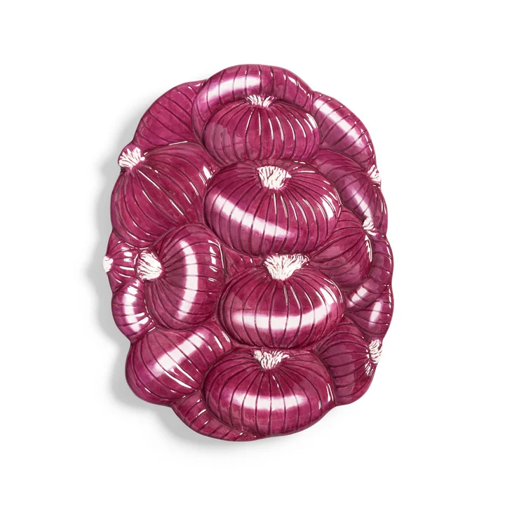 &klevering - Legume Servierplatte Zwiebel, 18 x 23,5 cm, violett
