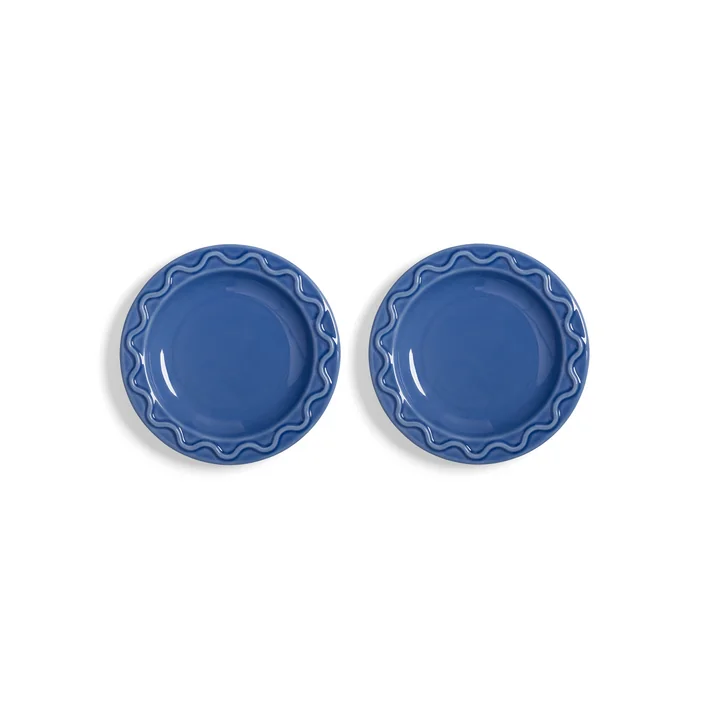 &klevering - Mochi Teller, Ø 17,5 cm, blau (2er-Set)