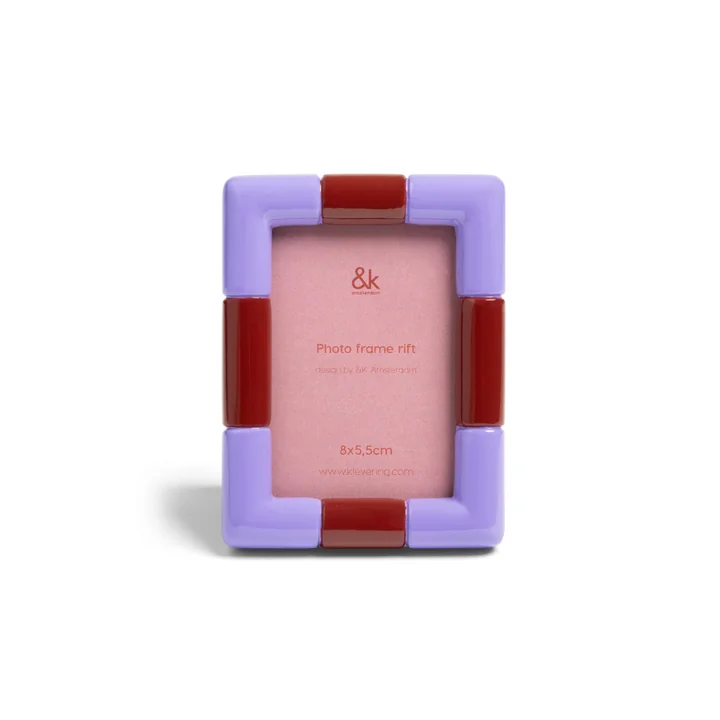 &klevering - Rift Bilderrahmen, 7,5 x 10 cm, lila / burgund