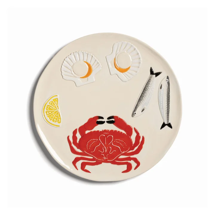 &klevering - De la mer Servierplatte Ø 26,5 cm, Crab