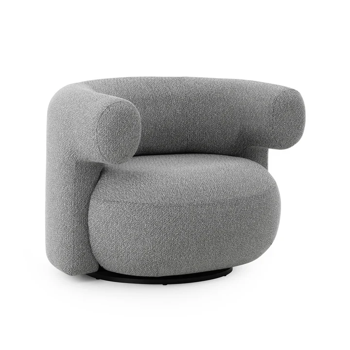 Normann Copenhagen - Burra Outdoor Lounge Chair mit Rückdrehfunktion, whisper (Savane J349)
