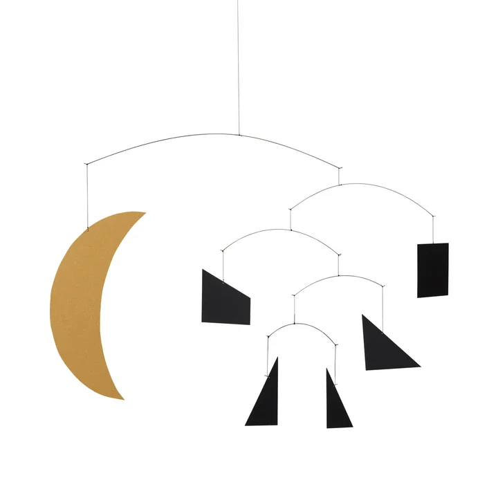 Ferm Living x Utzon - Phase Mobile, 30 x 40 cm, schwarz / gold