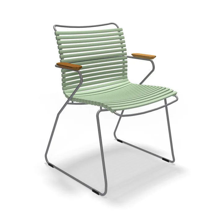 HOUE - CLICK Outdoor Dining Armlehnstuhl mit niedriger Lehne, dusty green