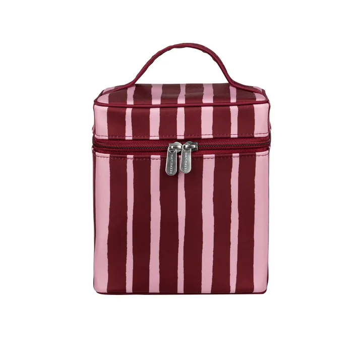 Marimekko - Otso Raide Kosmetiktasche, burgundy / pink 