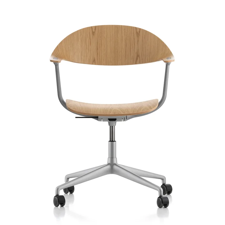 Vitra - Mynt Bürostuhl, Eiche natur / aluminium gestrahlt 