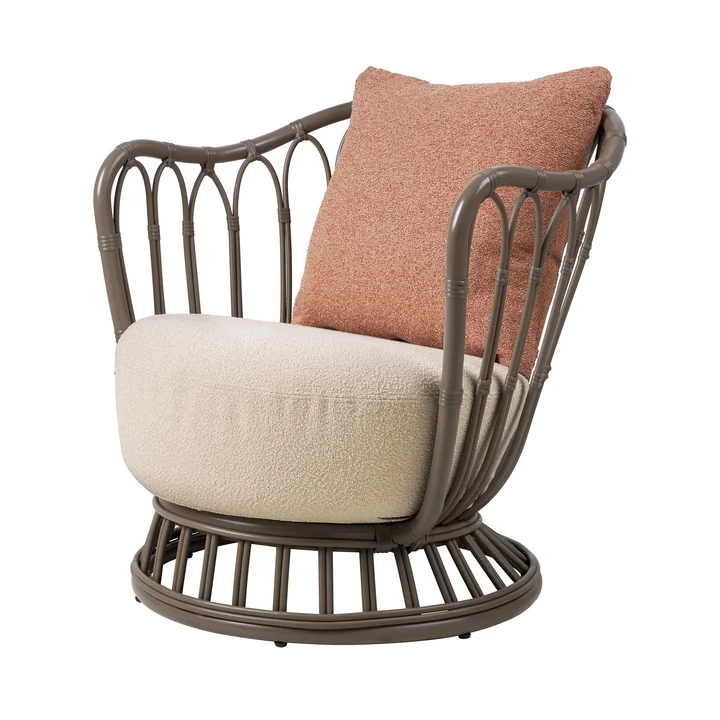 Grace Outdoor Lounge Chair, mushroom grey von Gubi