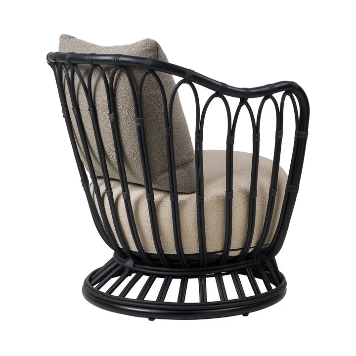 Grace Outdoor Lounge Chair, schwarz / beige von Gubi