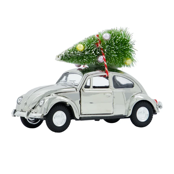 House Doctor - Xmas Cars Deko-Autos, 12,5 cm, silber