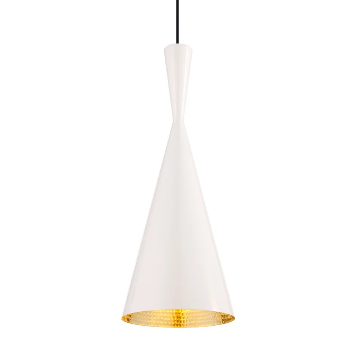 Tom Dixon - Beat Tall LED Pendelleuchte, weiss