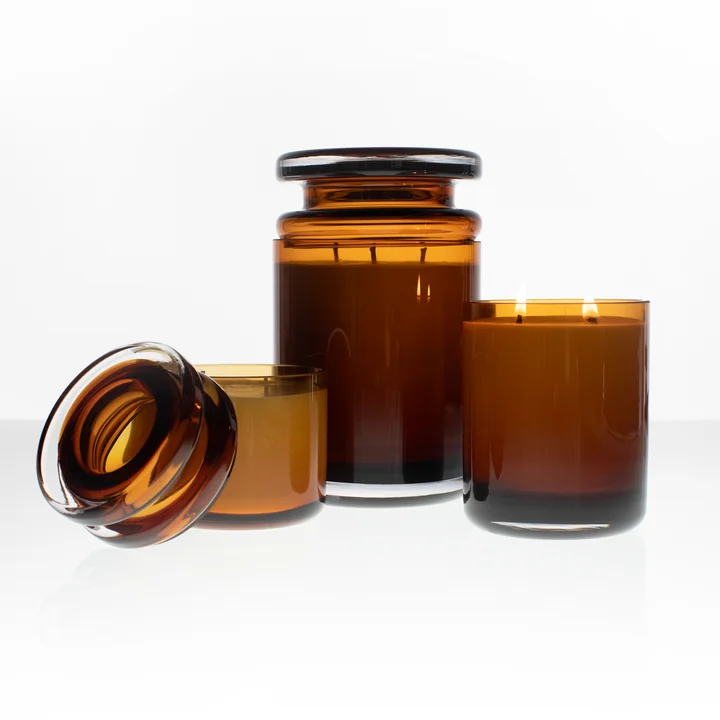 Serax - Duftkerze mit Deckel Mystique, bernstein