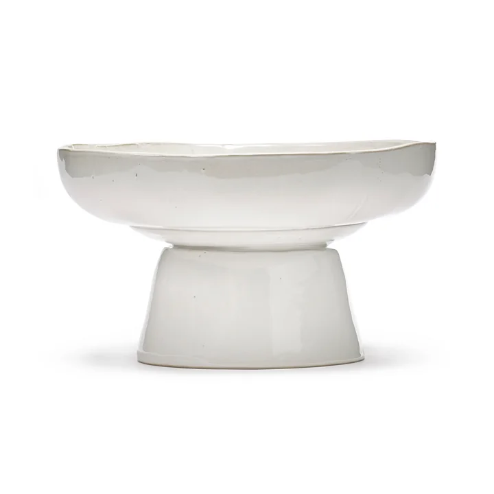 Serax - La Mère Servierschale mit Fuss, off-white