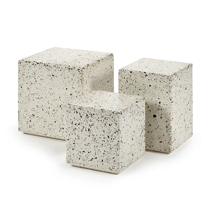Serax - Pawn Terrazzo Beistelltische, weiss