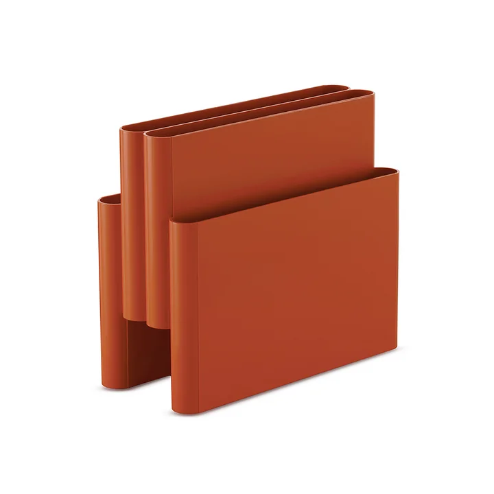 Kartell - Zeitschriftenständer mit vier Taschen, orange
